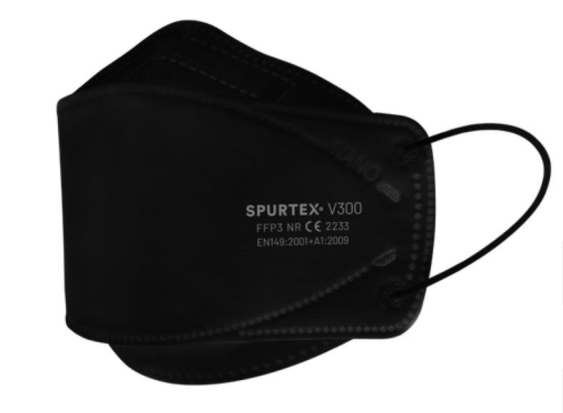 SPURTEX® FFP3 Maske schwarz (einzeln)
