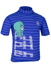 BABZ Kurzarmshirt ’striped cobalt’ Einzelstück